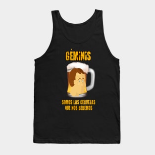 Fun design for lovers of beer and good liquor. Gemini sign Tank Top